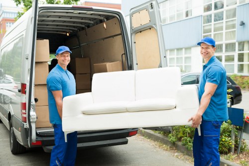 Removal van and moving boxes for a Scotland removals service