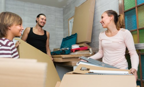 Removal van loading furniture for a home move in Scotland
