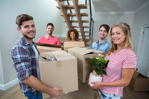 House movers preparing a home removal in Scotland