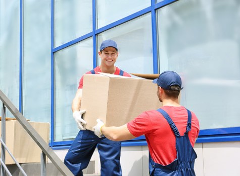 Removal team preparing for a house move in Scotland
