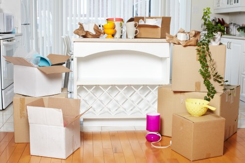 Packed household items ready for house removals in Scotland