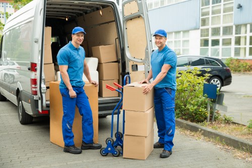 Moving boxes and furniture during a Scotland removals process