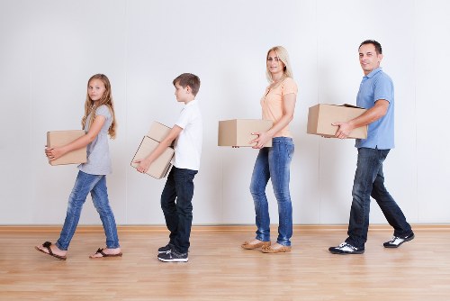 Commercial moving van transport for office equipment in Scotland