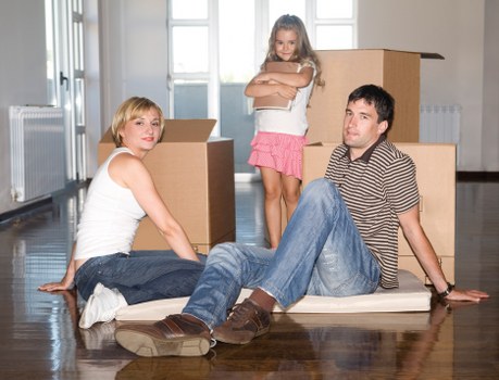 Boxes and furniture ready for a man and van removal in Scotland